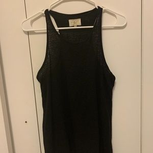 LOU & GREY Black Linen Sleeveless Tank Top Size XS